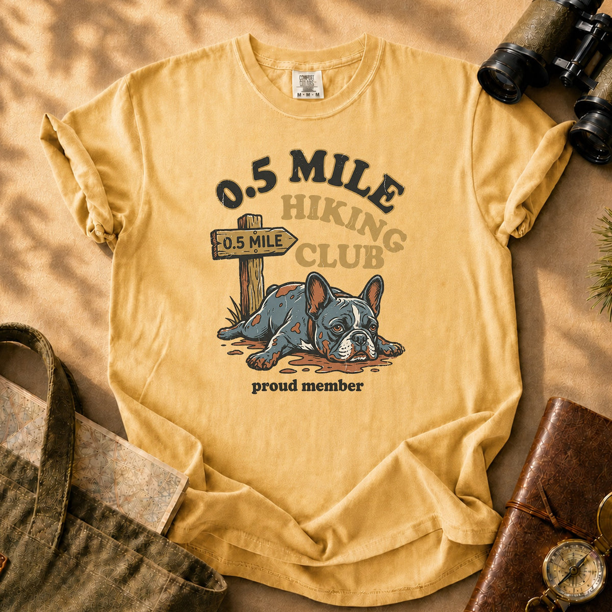 0.5 Mile Hiking Club Tee - Mustard