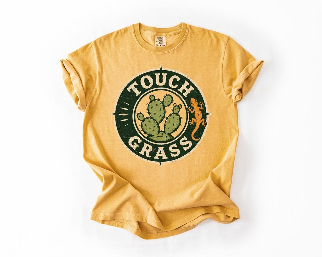 Touch Grass Cactus Patch - Mustard