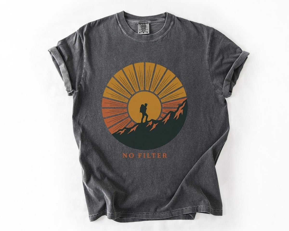 Hiker Sunset T-Shirt - Pepper