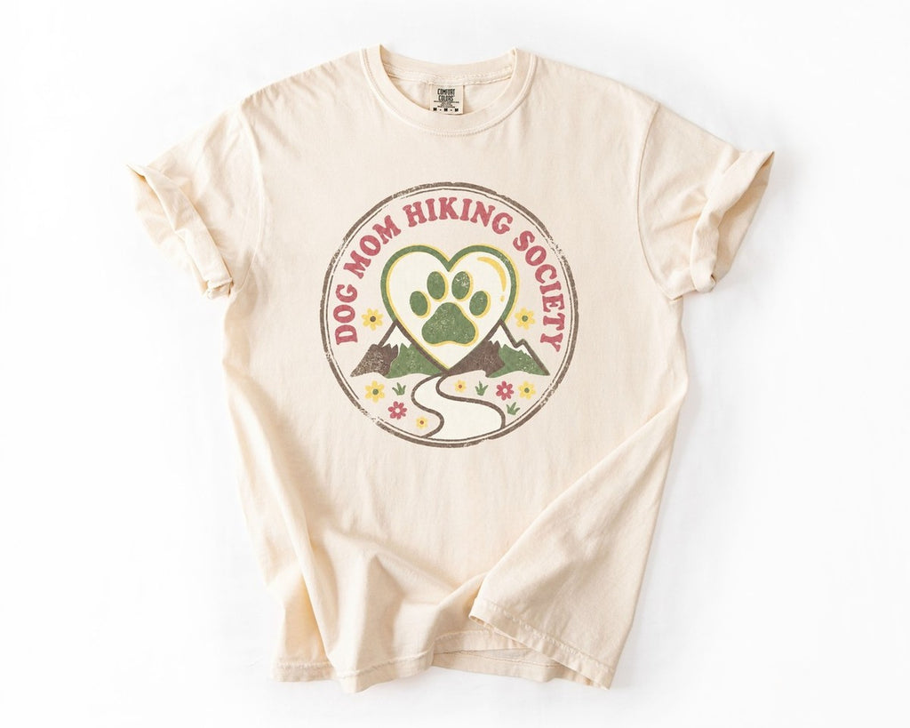 Dog Mom Hiking Society Tee - Ivory