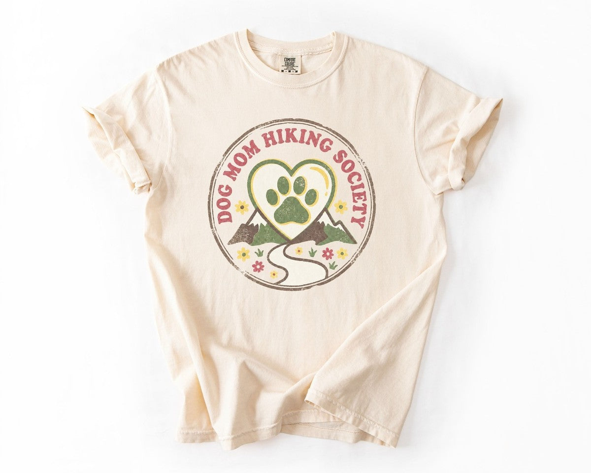 Dog Mom Hiking Society Tee - Ivory
