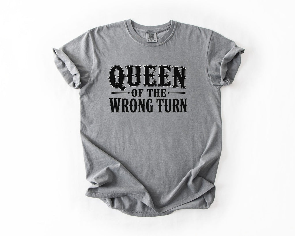 Queen of the Wrong Turn Tee - Grey