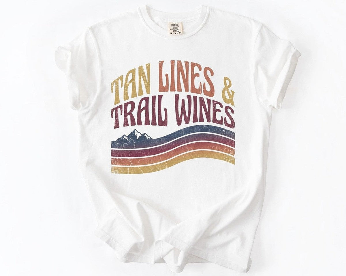Tan Lines and Trail Wines T-Shirt - White