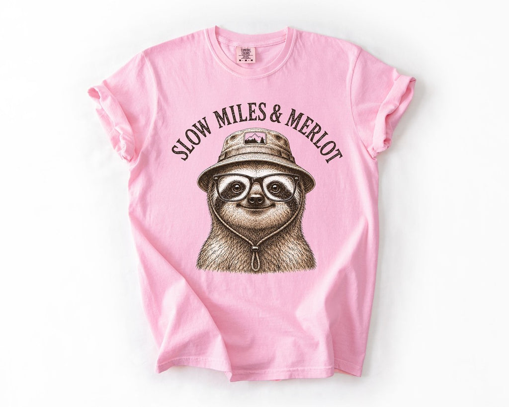 Slow Miles & Merlot Tee - Blossom
