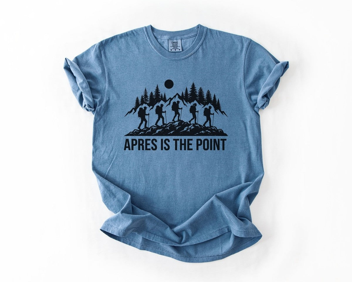 Apres Is The Point Ski T-Shirt - Blue Jean
