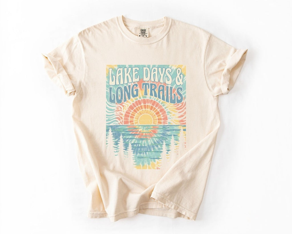 Lake Days & Long Trails Tee - Ivory