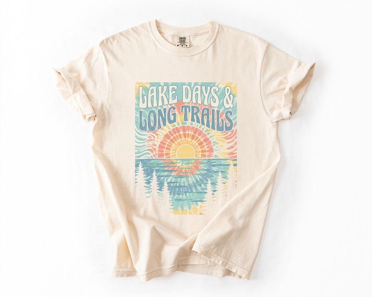 Lake Days & Long Trails Tee - Ivory