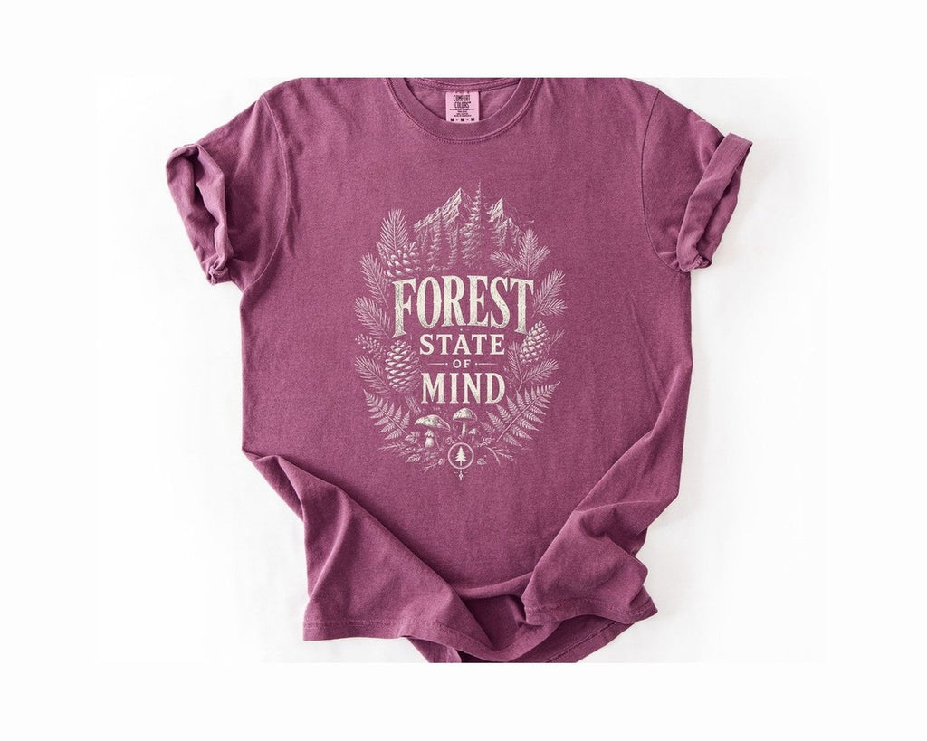 Forest State of Mind T-Shirt - Berry