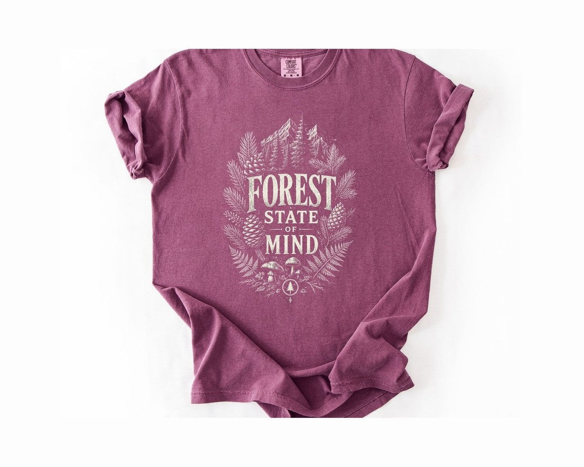 Forest State of Mind T-Shirt - Berry