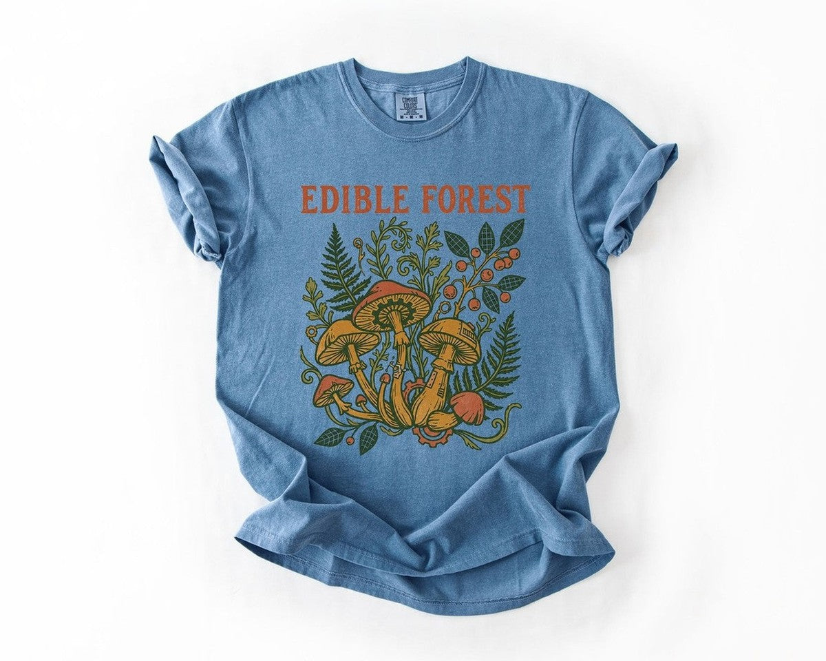 Edible Forest Tee - Blue Jean