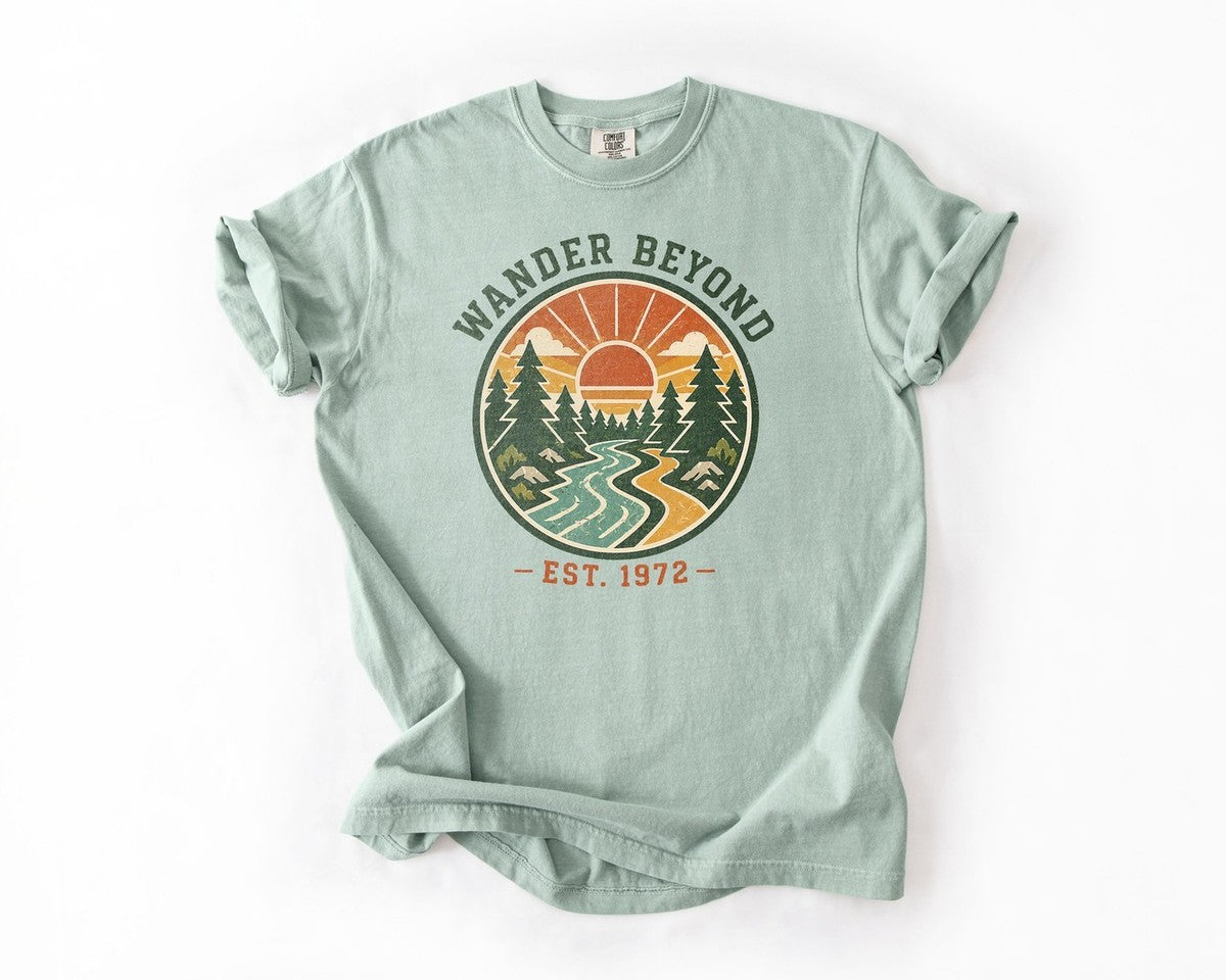 Wander Beyond Sunset River T-Shirt - Bay