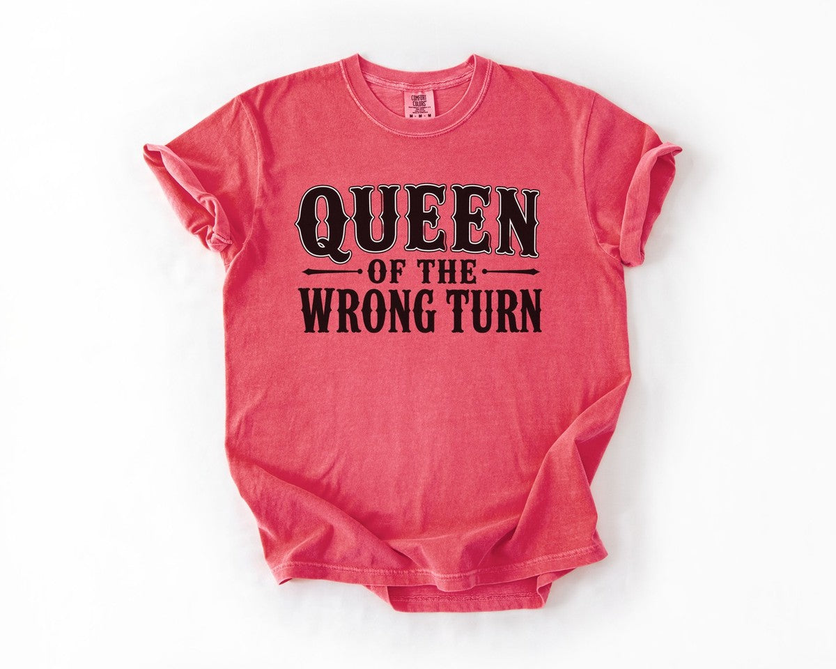 Queen of the Wrong Turn Tee - Watermelon