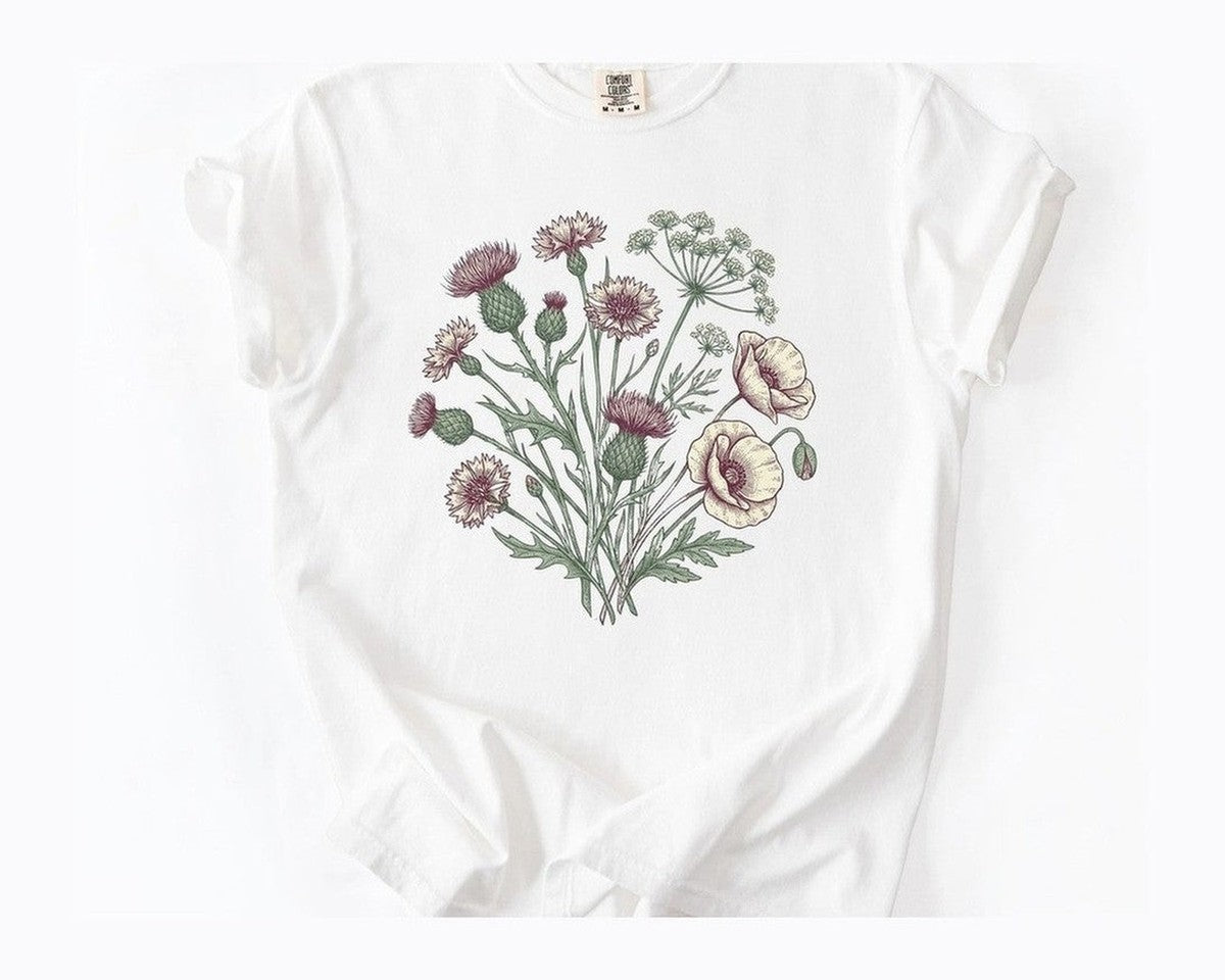 Floral Bouquet Tee - White