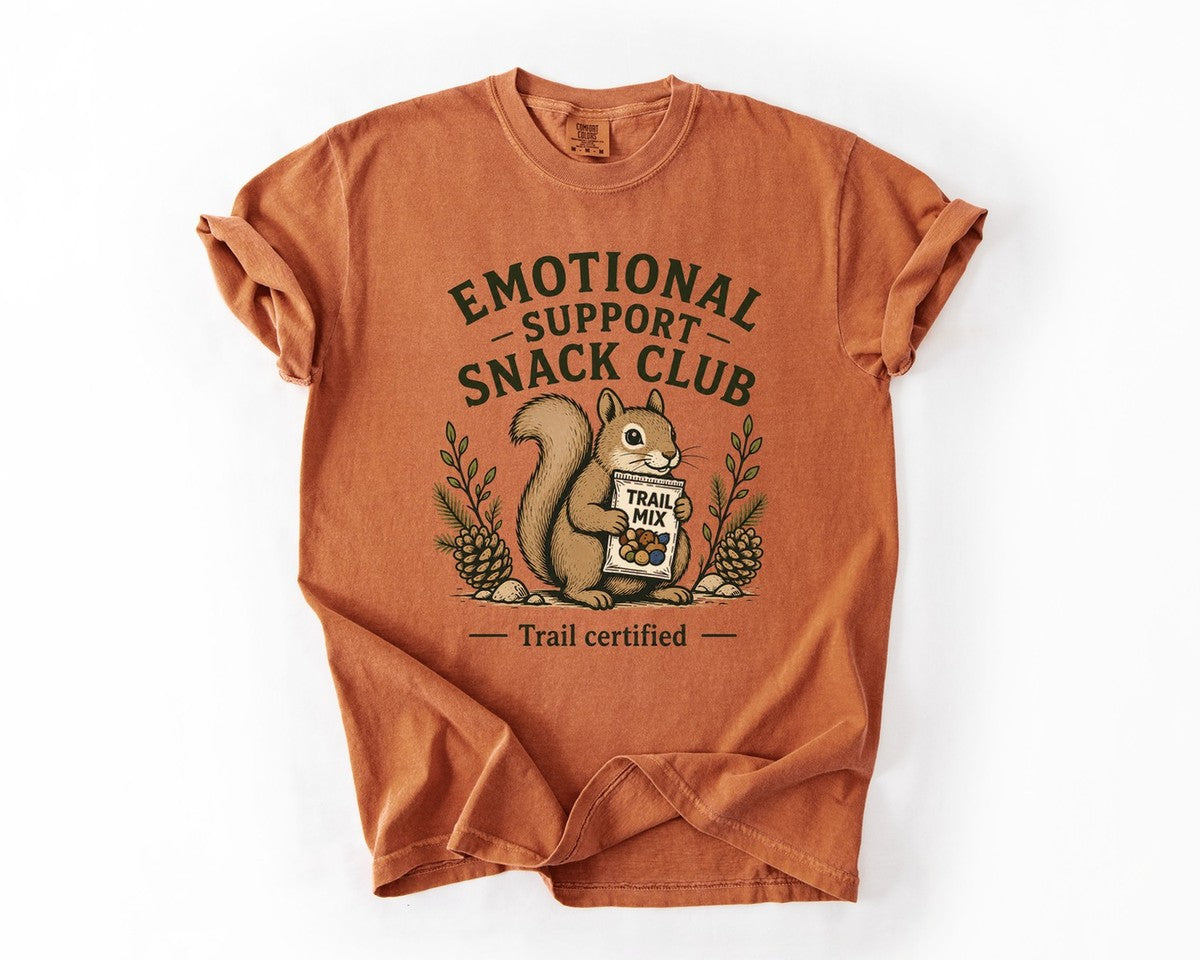 Emotional Support Snack Club Tee - Yam