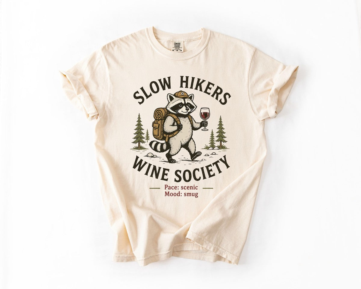 Slow Hikers Wine Society Tee - Ivory