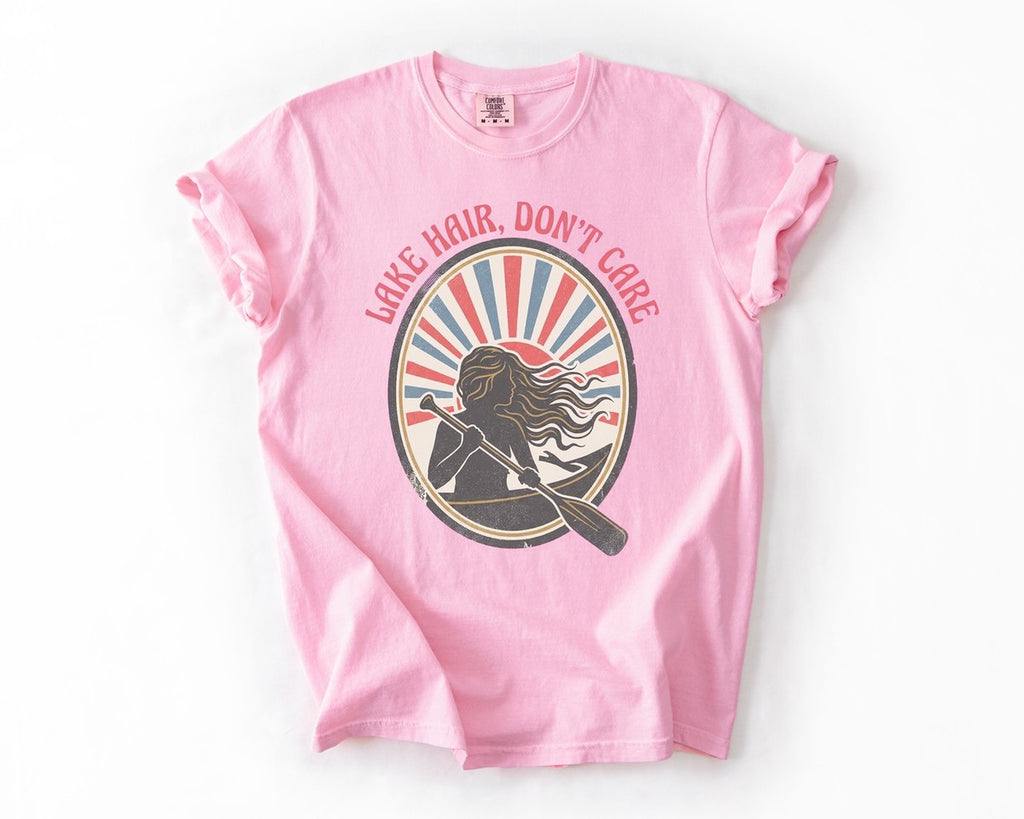 Lake Hair Dont Care Tee - Blossom