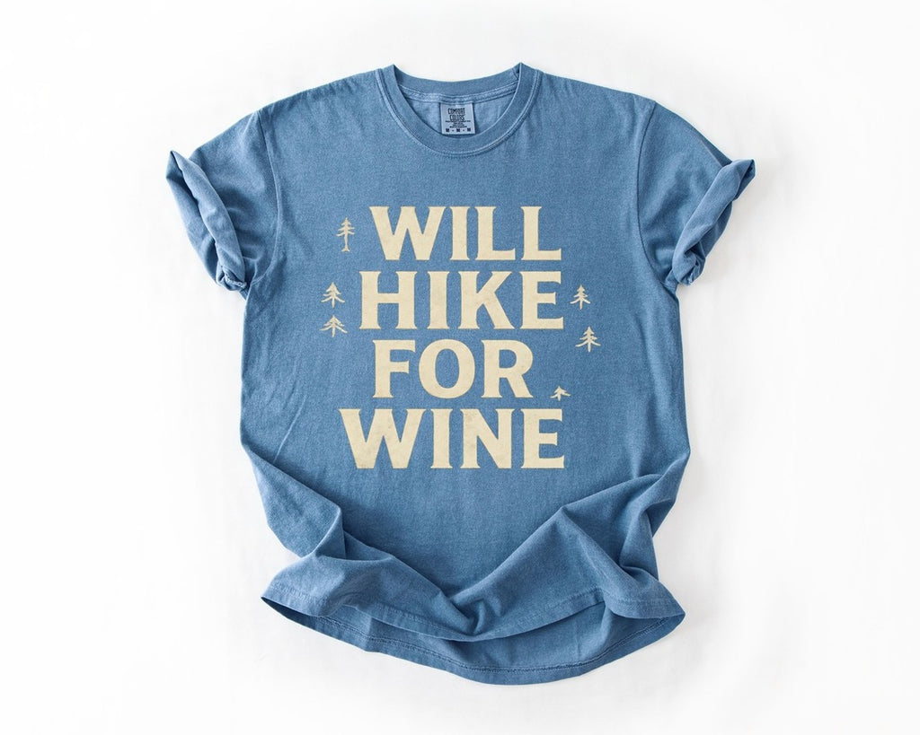 Will Hike For Wine - Blue Jean