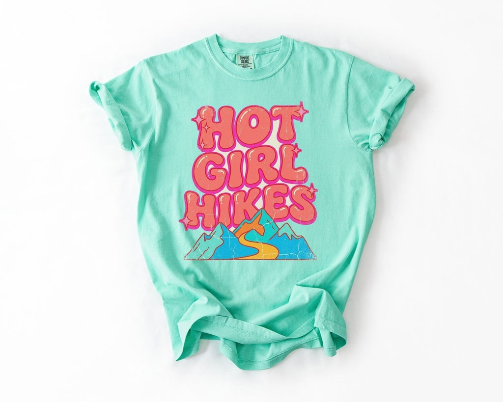 Hot Girl Hikes Tee - Island Reef