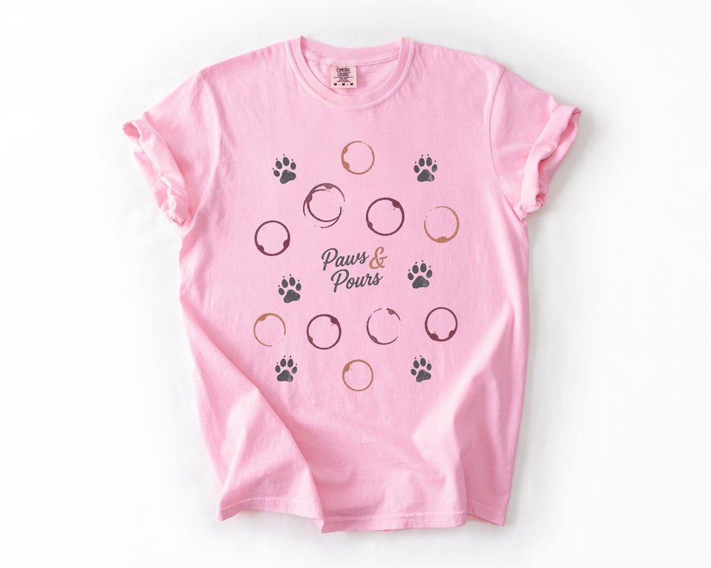 Paws & Pours Tee - Blossom