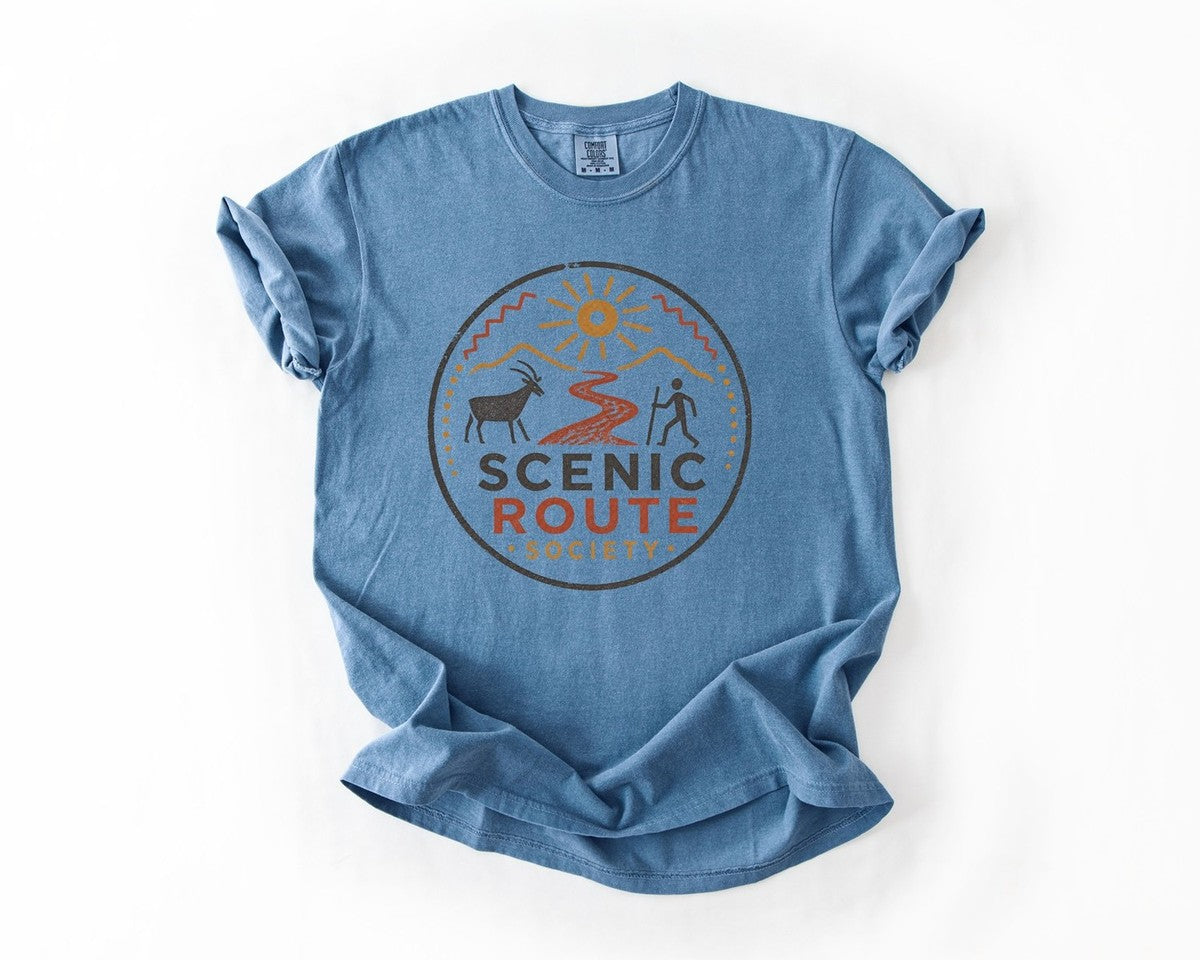 Scenic Route Society T-Shirt - Blue Jean