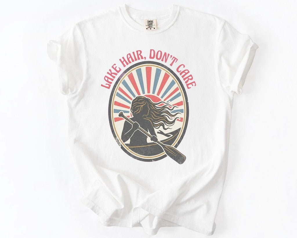 Lake Hair Dont Care Tee - White