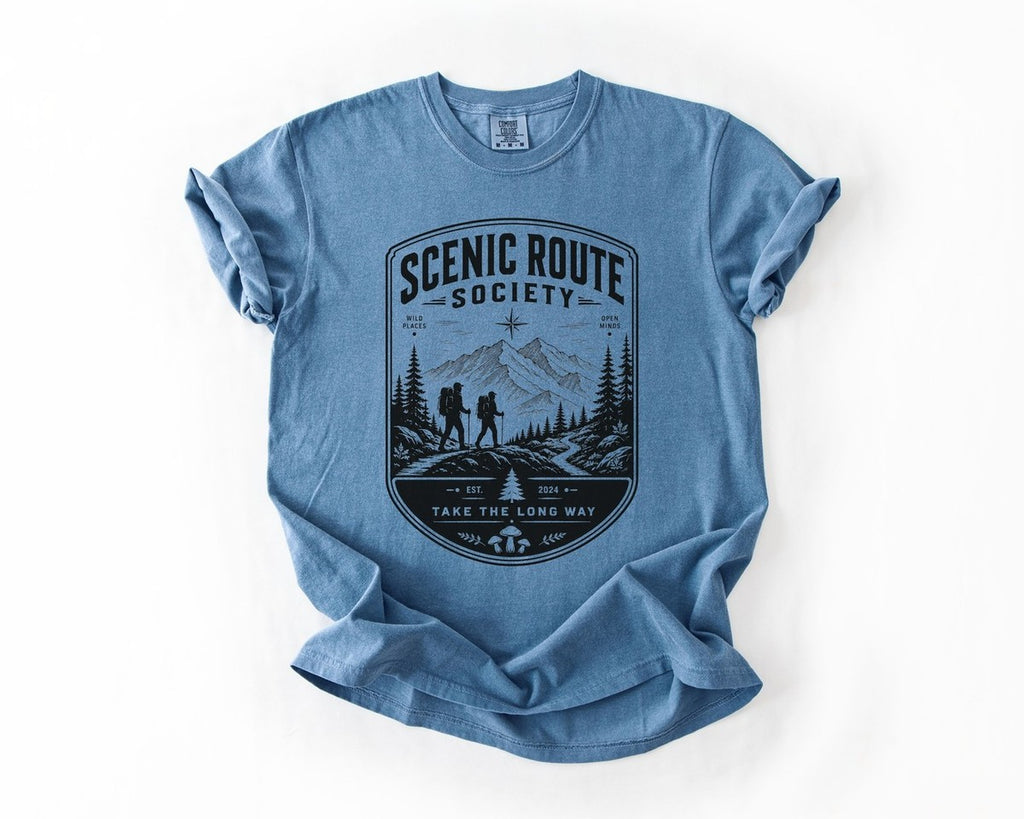 Scenic Route Society T-Shirt - Blue Jean