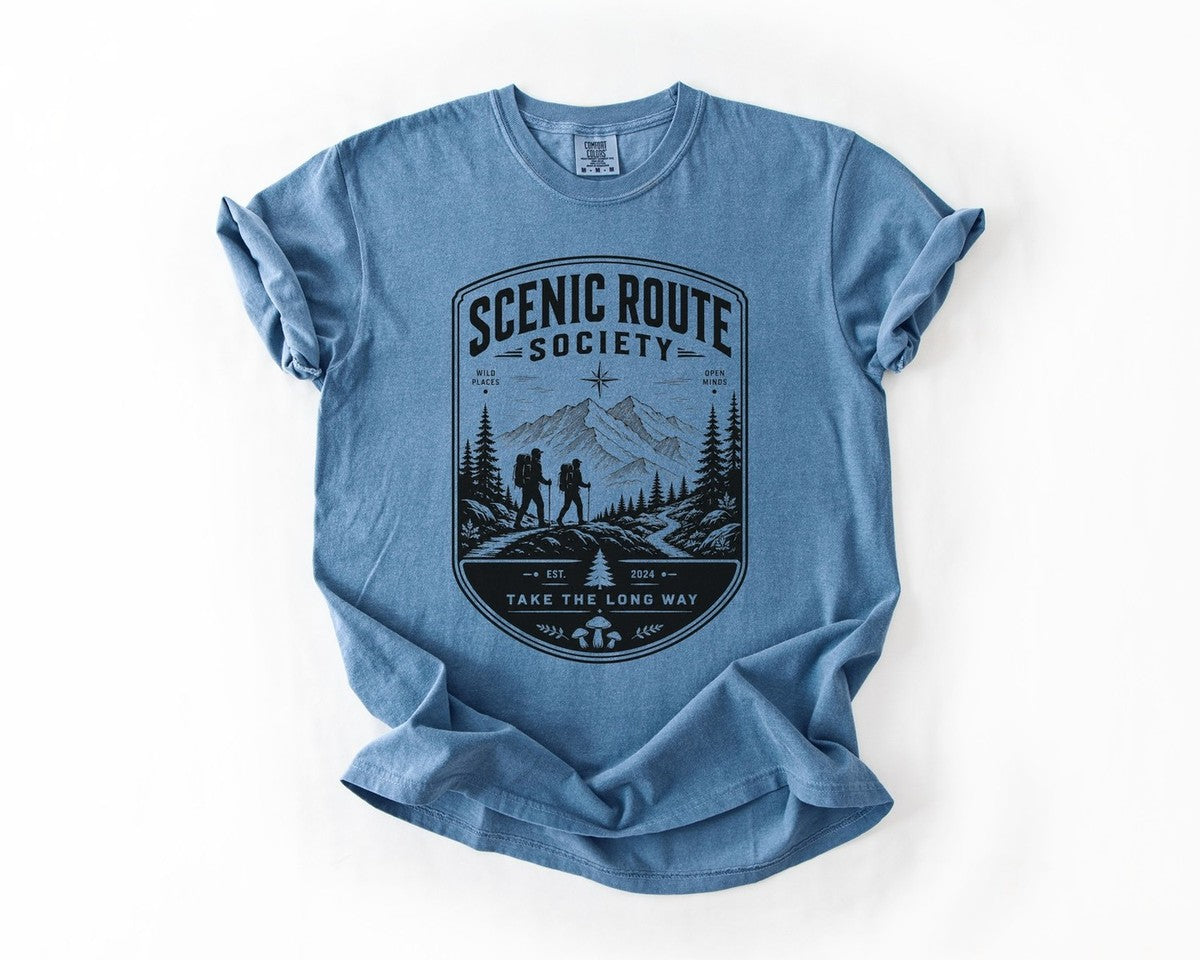 Scenic Route Society T-Shirt - Blue Jean