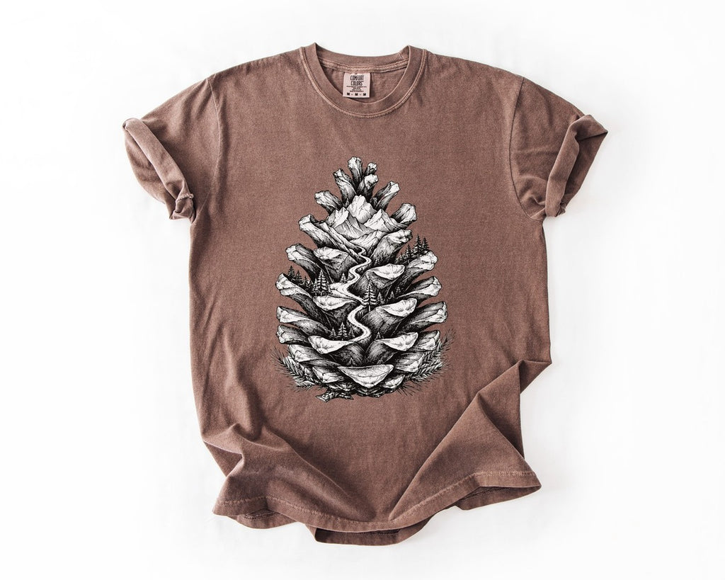 Pinecone Landscape T-Shirt - Espresso