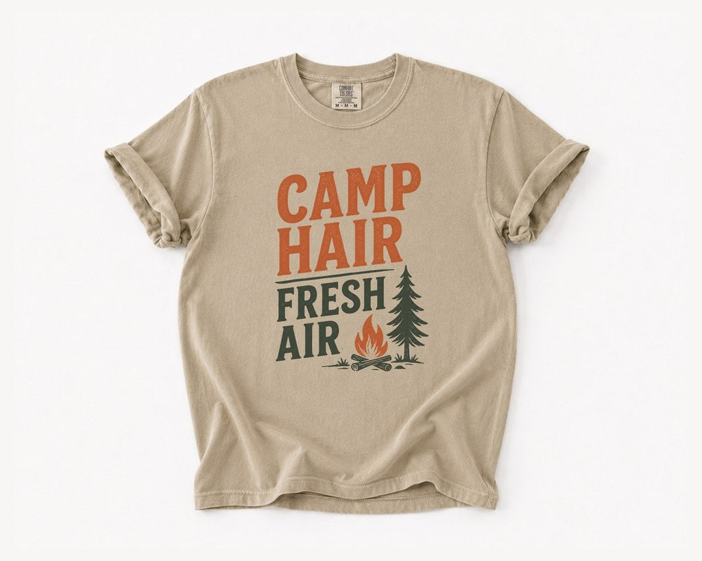 Camp Hair Fresh Air T-Shirt - Khaki