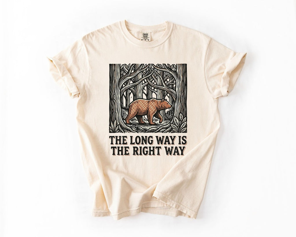 The Long Way Is The Right Way Tee - Ivory