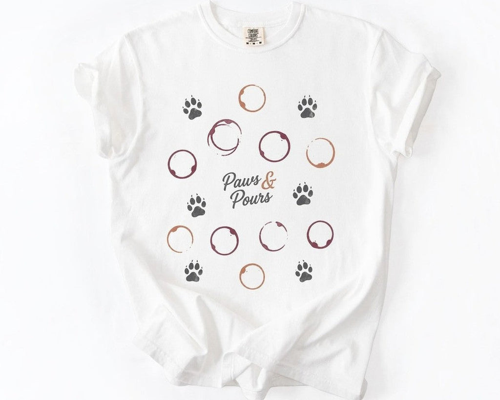 Paws & Pours Tee - White