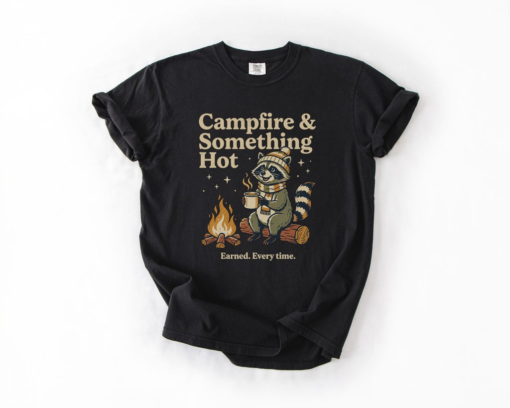 Campfire and Something Hot Raccoon - Black