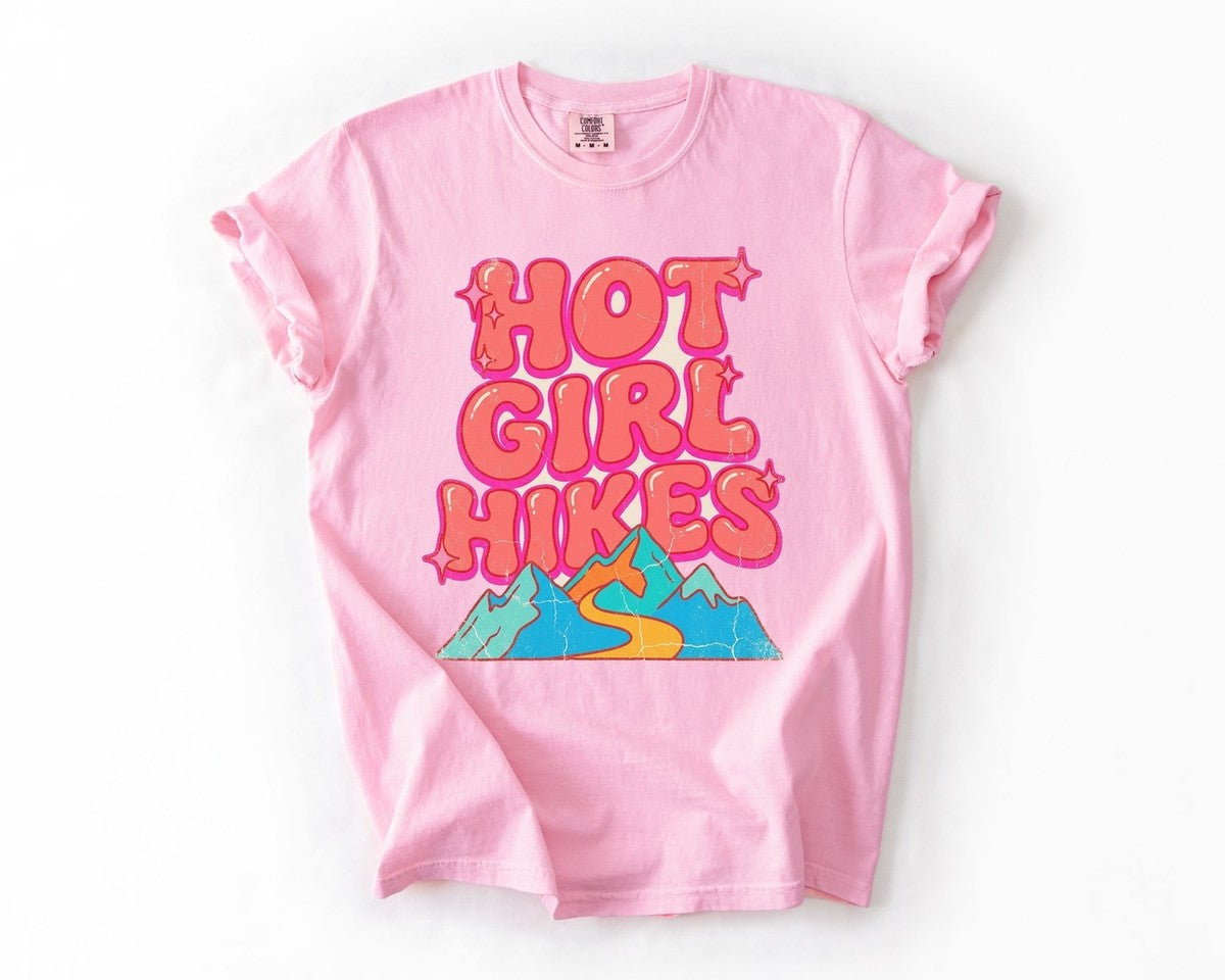Hot Girl Hikes Tee - Blossom