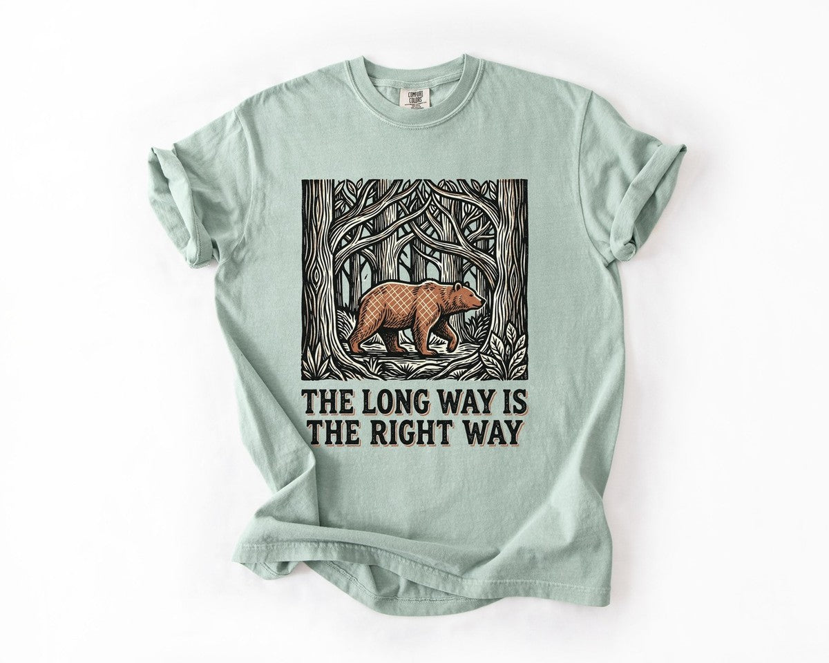 The Long Way Is The Right Way Tee - Bay