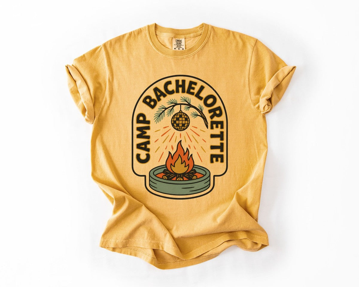 Camp Bachelorette Tee - Mustard