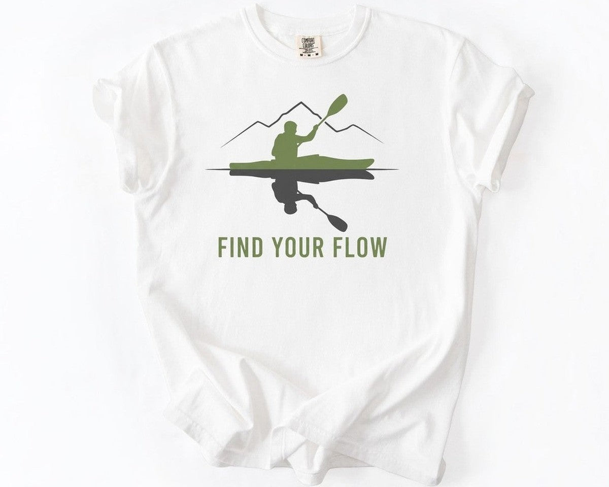 Find Your Flow Kayak T-Shirt - White