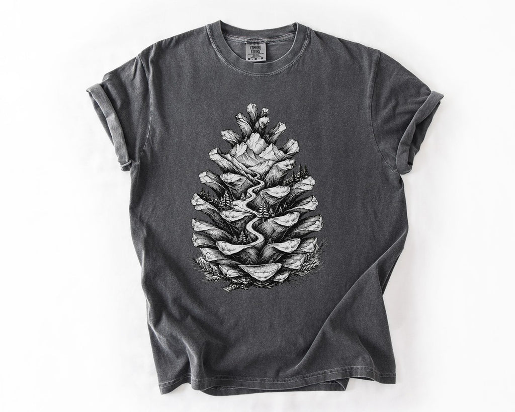 Pinecone Landscape T-Shirt - Pepper