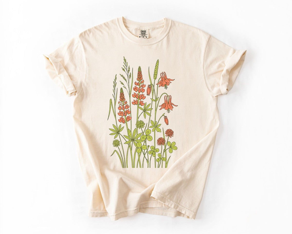 Wildflower Sketch Tee - Ivory