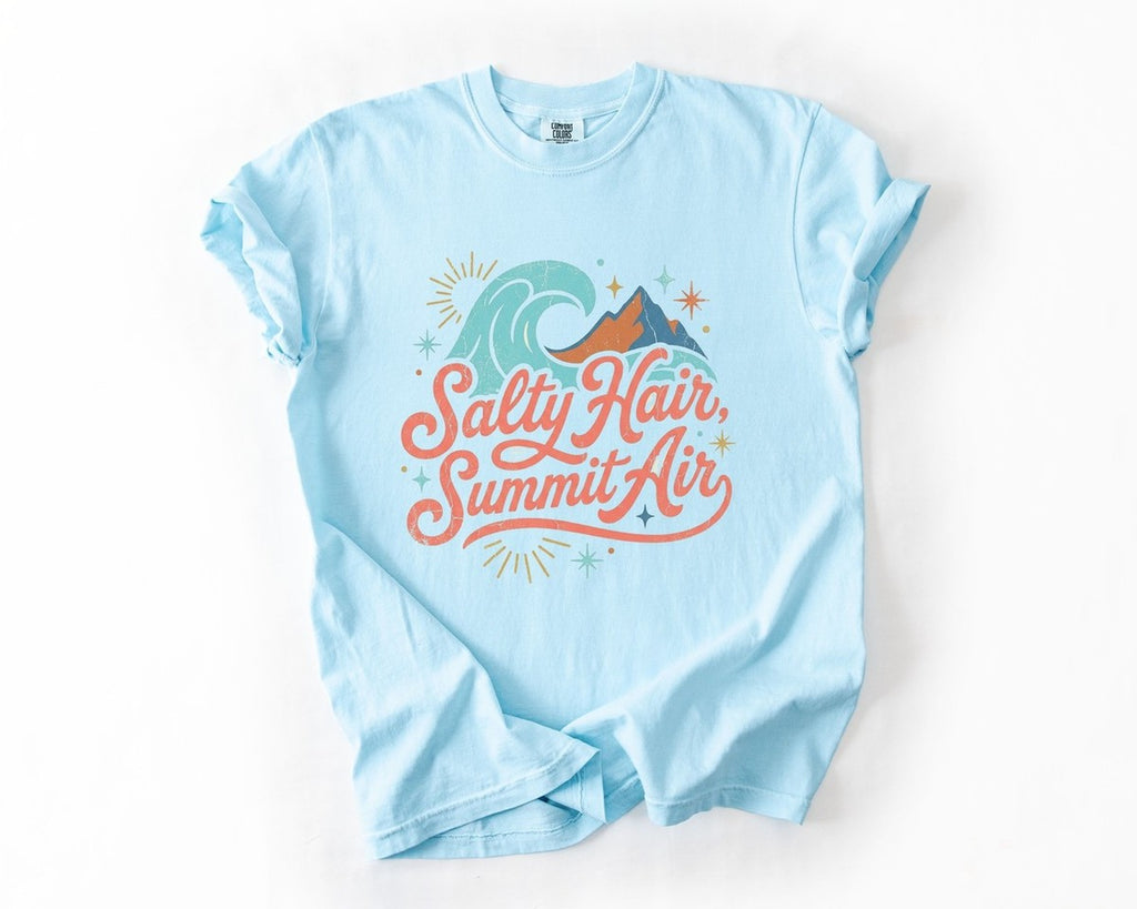 Salty Hair Summit Air Tee - Chambray