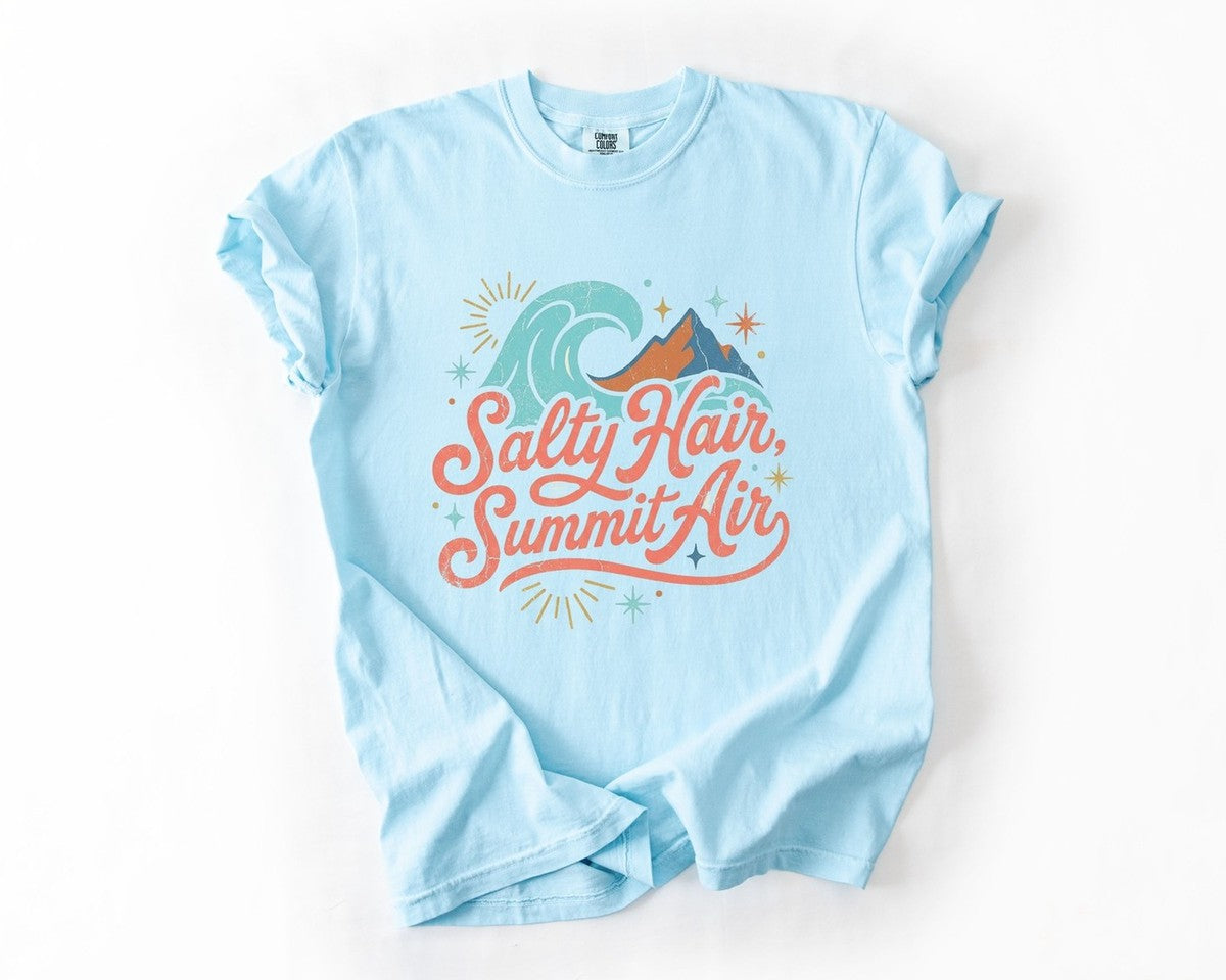 Salty Hair Summit Air Tee - Chambray