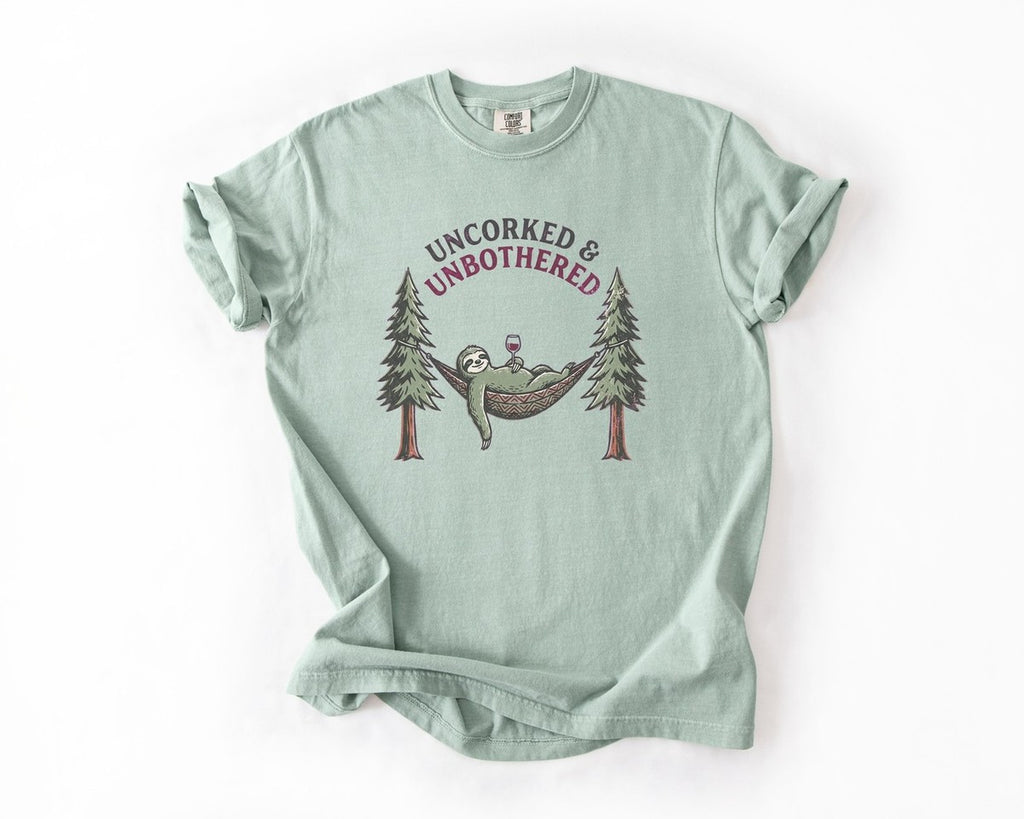 Uncorked & Unbothered Tee - Bay