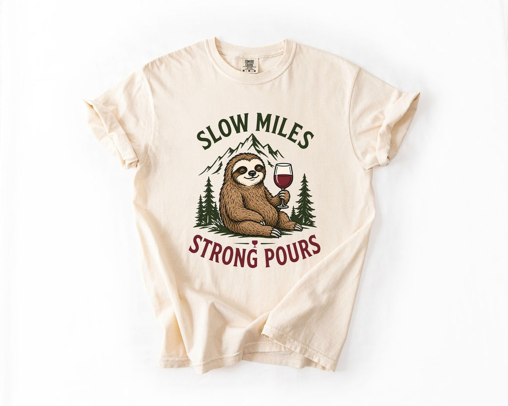 Sloth Wine Tee - Ivory
