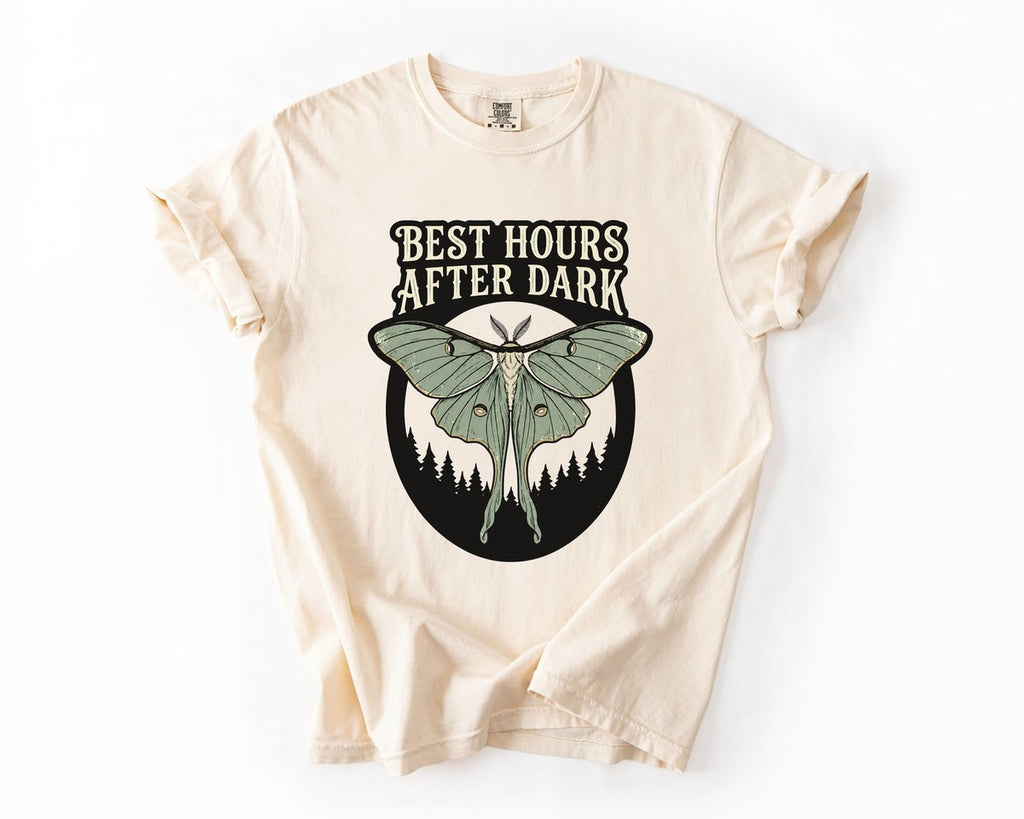 Best Hours After Dark Moth Tee - Ivory