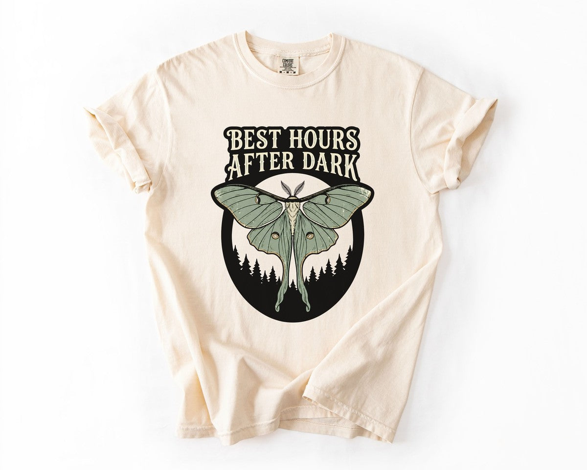 Best Hours After Dark Moth Tee - Ivory