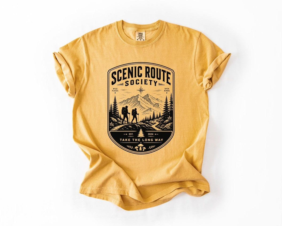 Scenic Route Society T-Shirt - Mustard