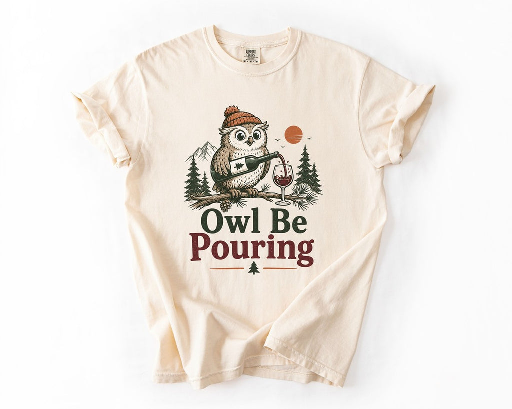 Owl Be Pouring Tee - Ivory