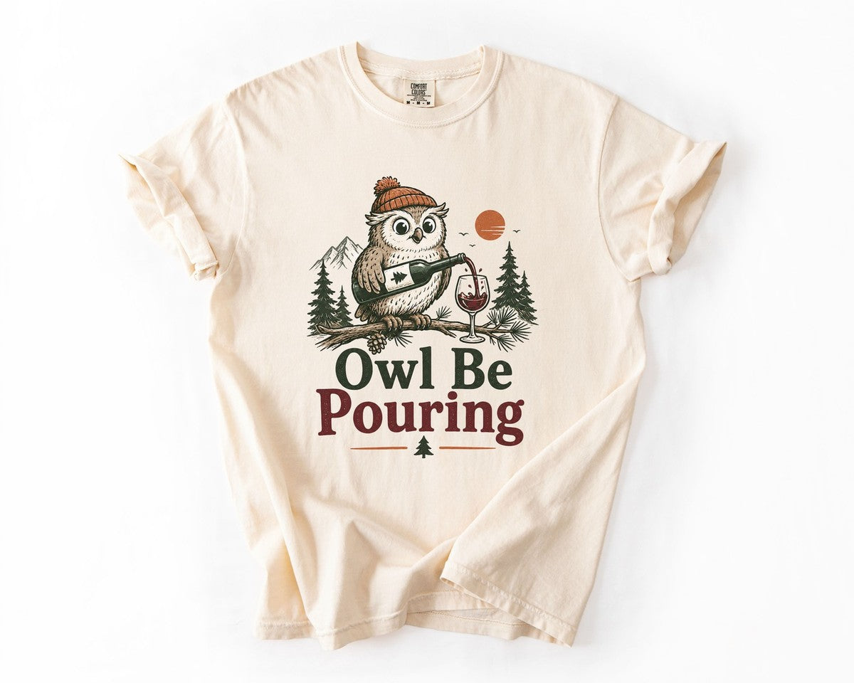 Owl Be Pouring Tee - Ivory