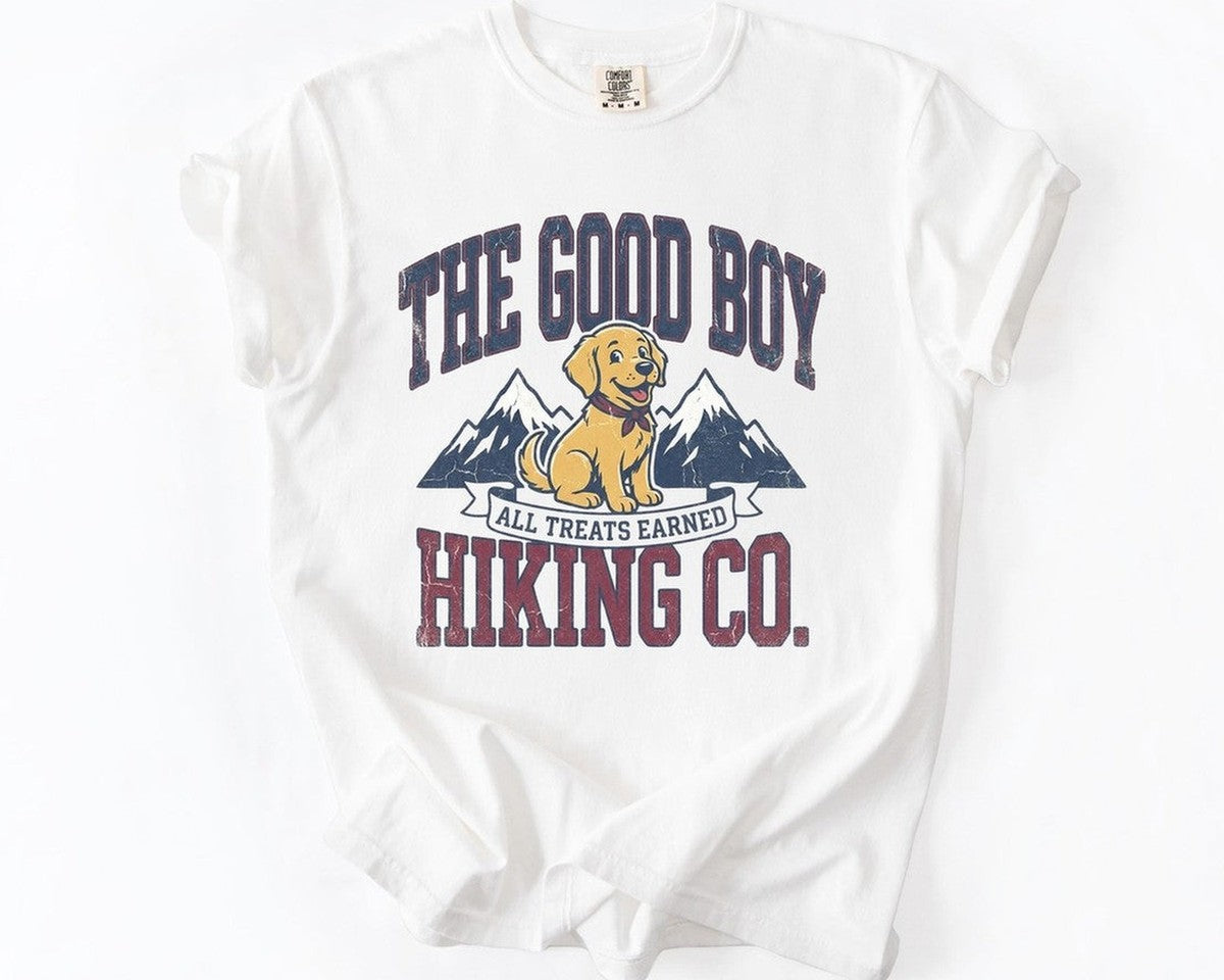 The Good Boy Hiking Co Tee - White
