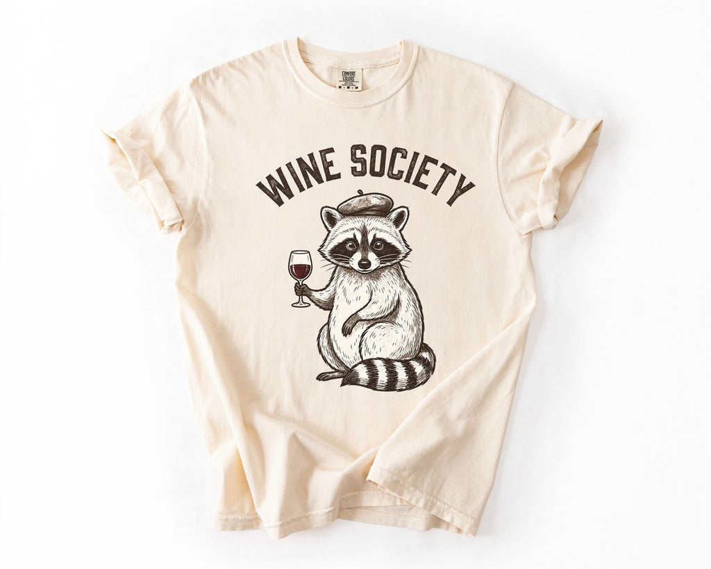 Wine Society Beret Tee - Ivory