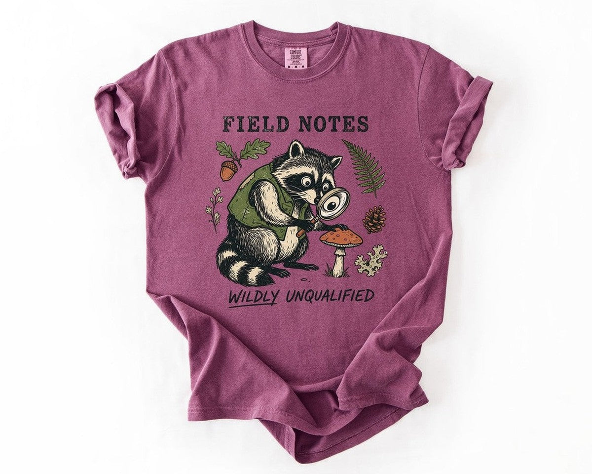 Field Notes Raccoon T-Shirt - Berry